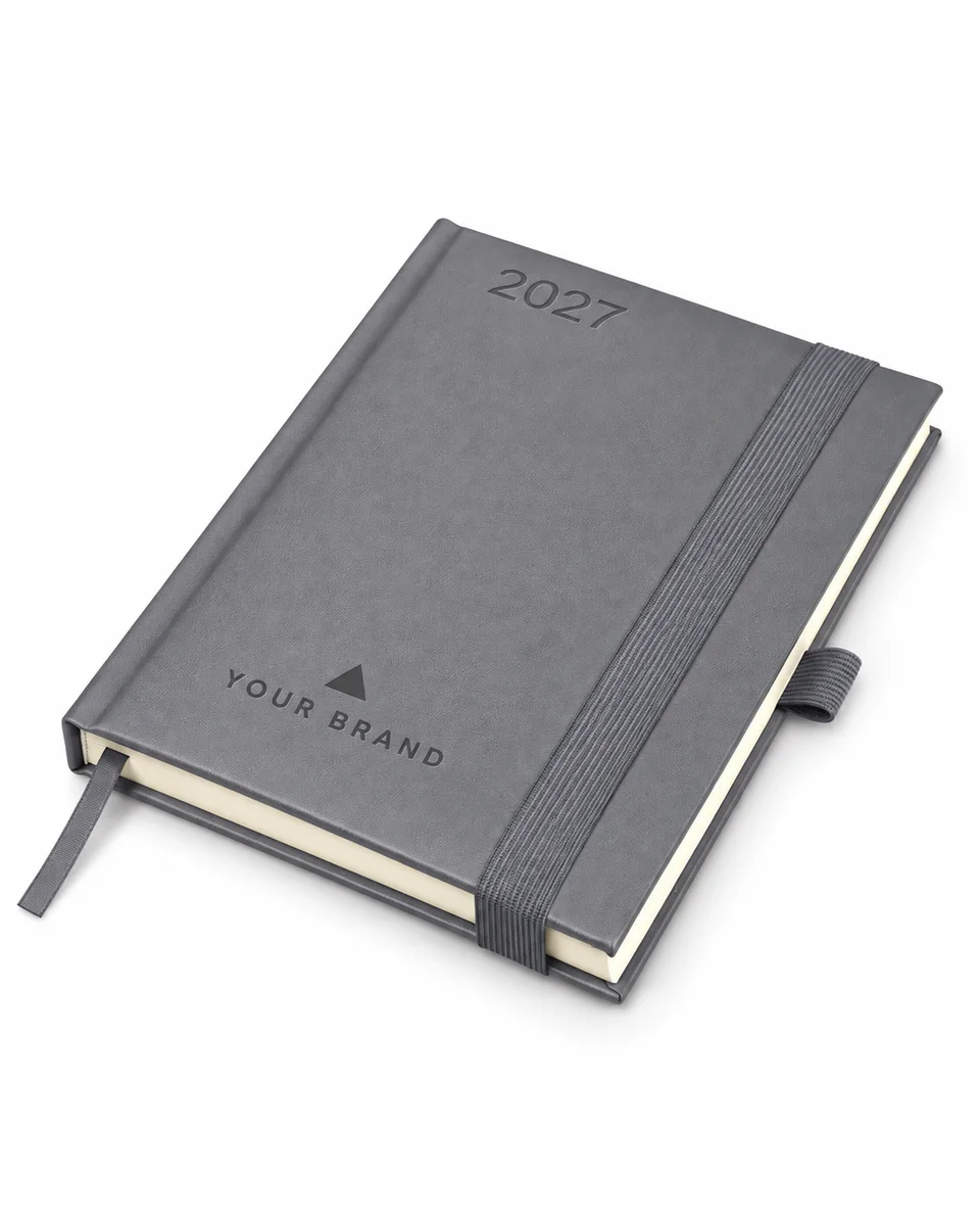 Dated Corporate Diary – Classic A5 2027, shown with a sample logo