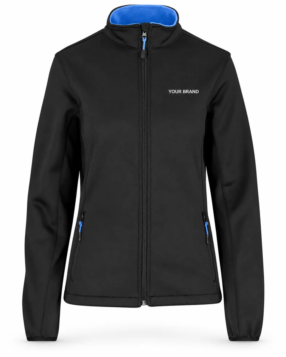 Softshell Jacket – Classic Bonded Softshell, Ladies, shown with a sample logo