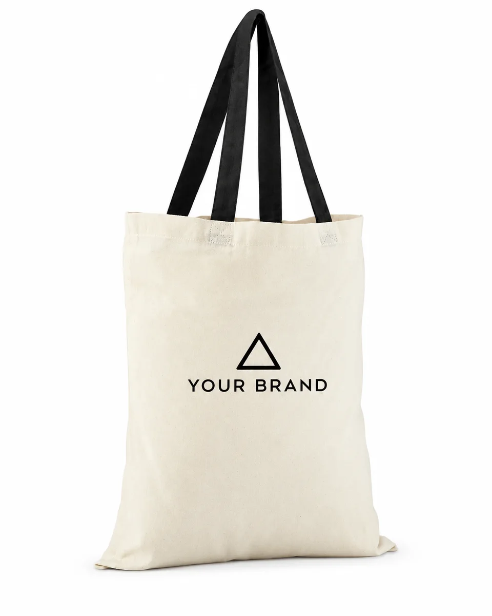 Shopper & Tote Bag – Natural Cotton, shown with a sample logo