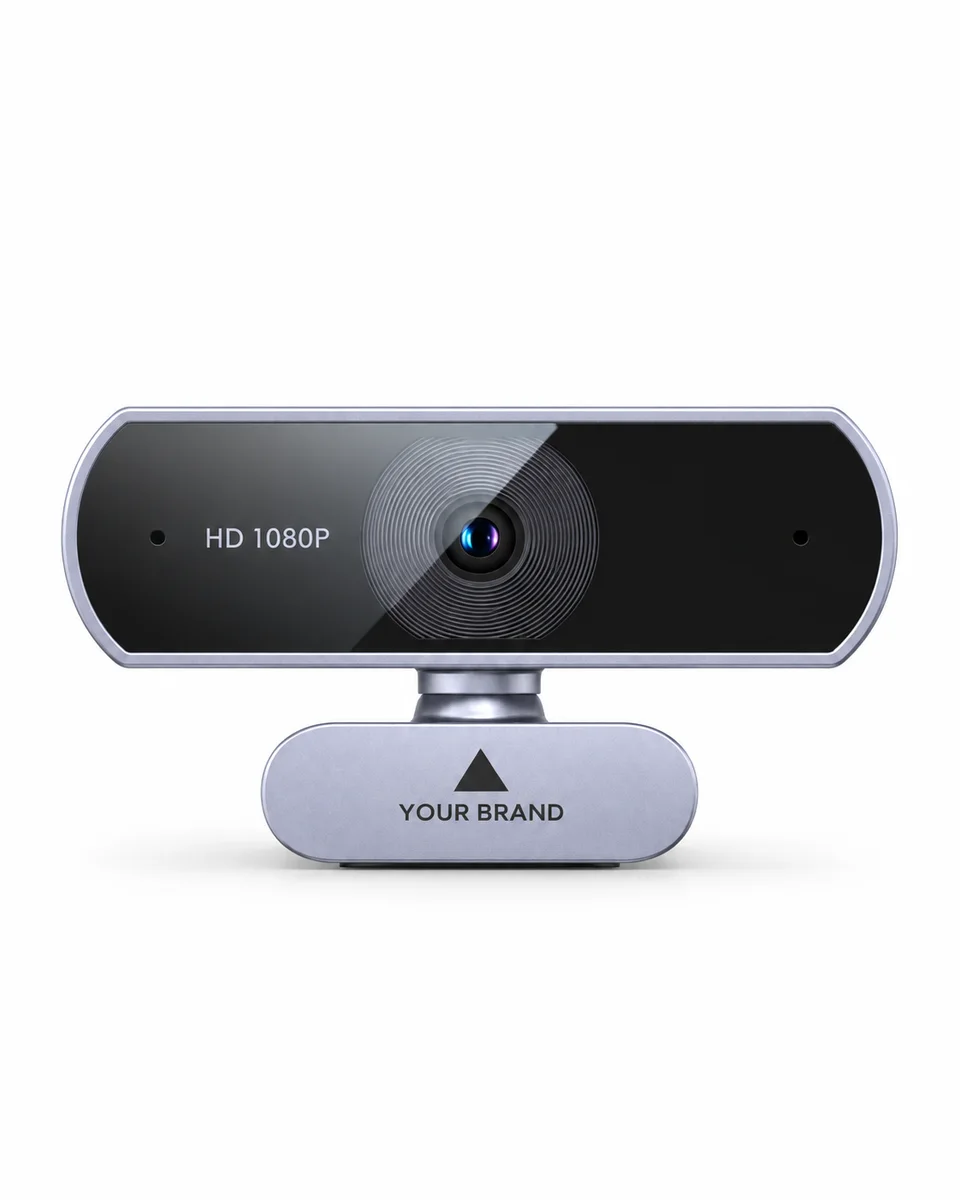 USB Webcam – Full HD 1080p, shown with a sample logo