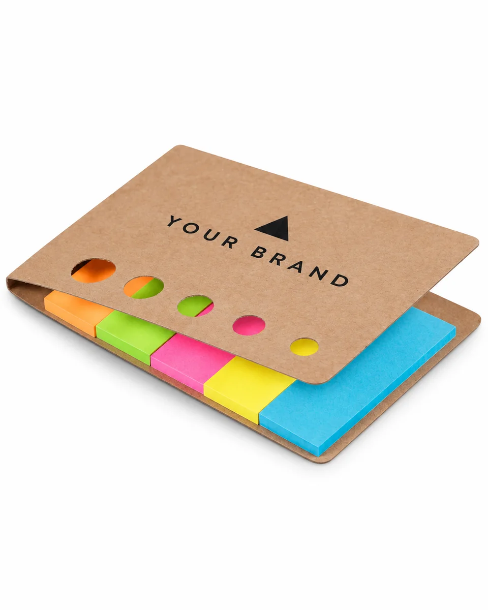 Memo Pads & Page Flags – Compact Page Flags, shown with a sample logo