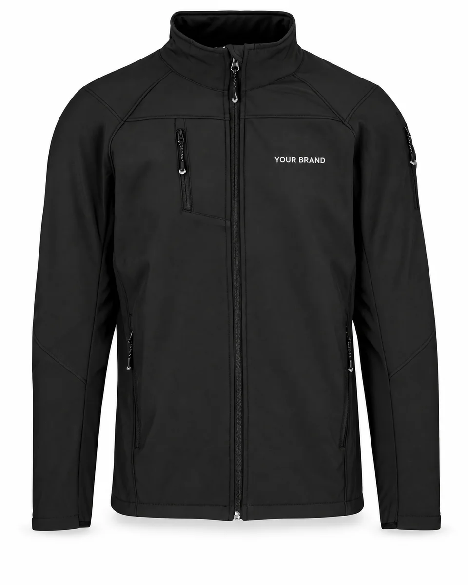 Softshell Jacket – Executive Plush-Lined, Men, shown with a sample logo