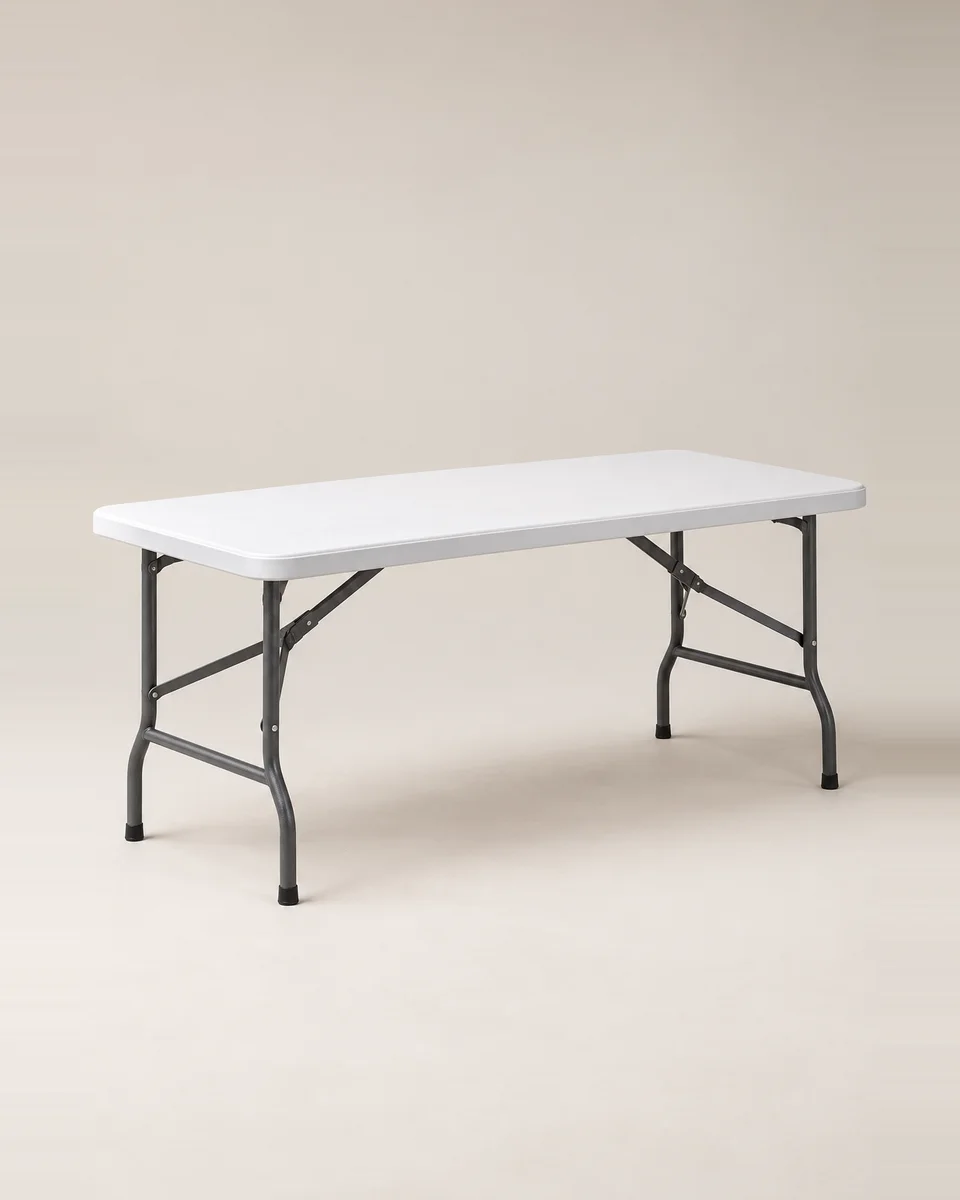 Folding trestle table