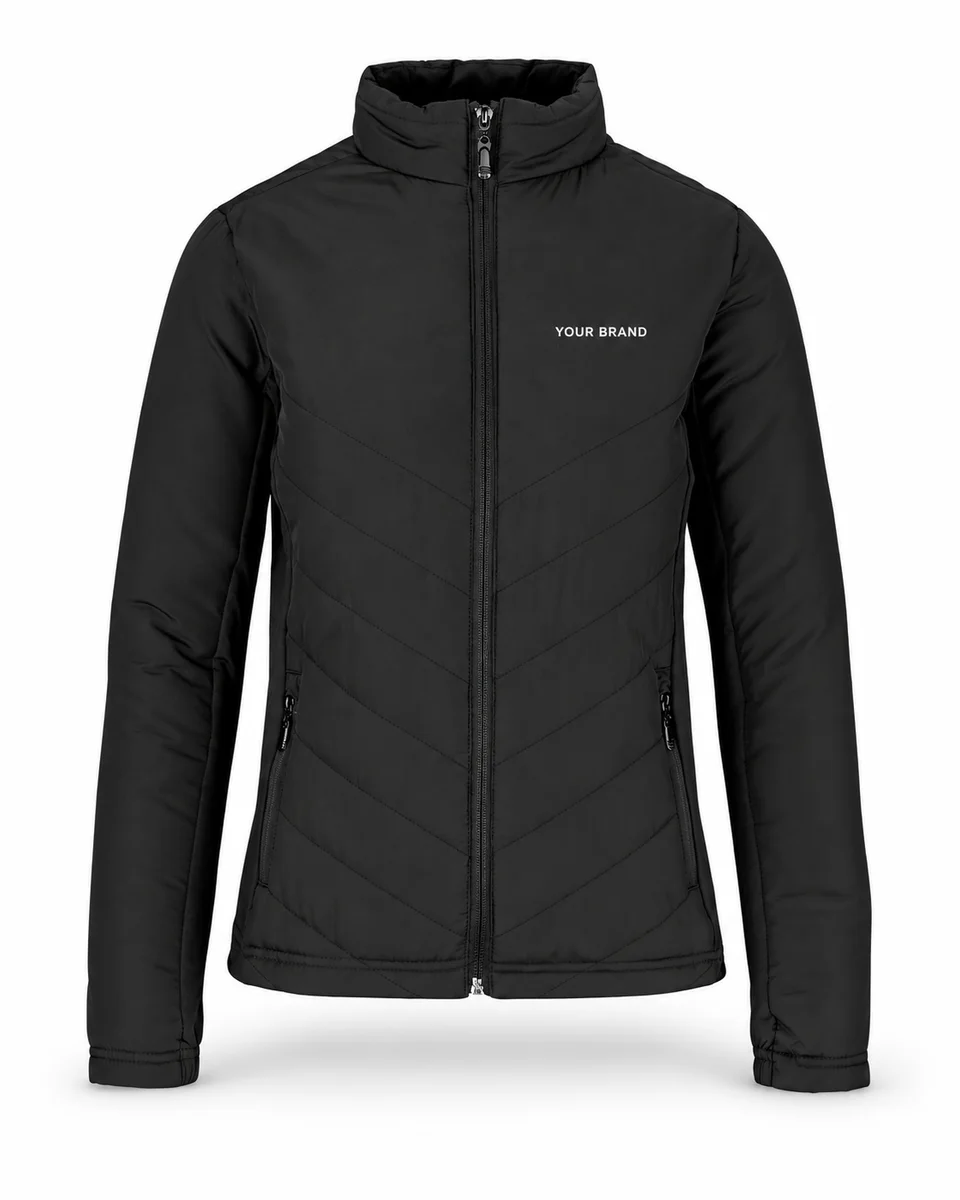 Padded & Puffer Jacket – Lightweight Padded, Ladies, shown with a sample logo