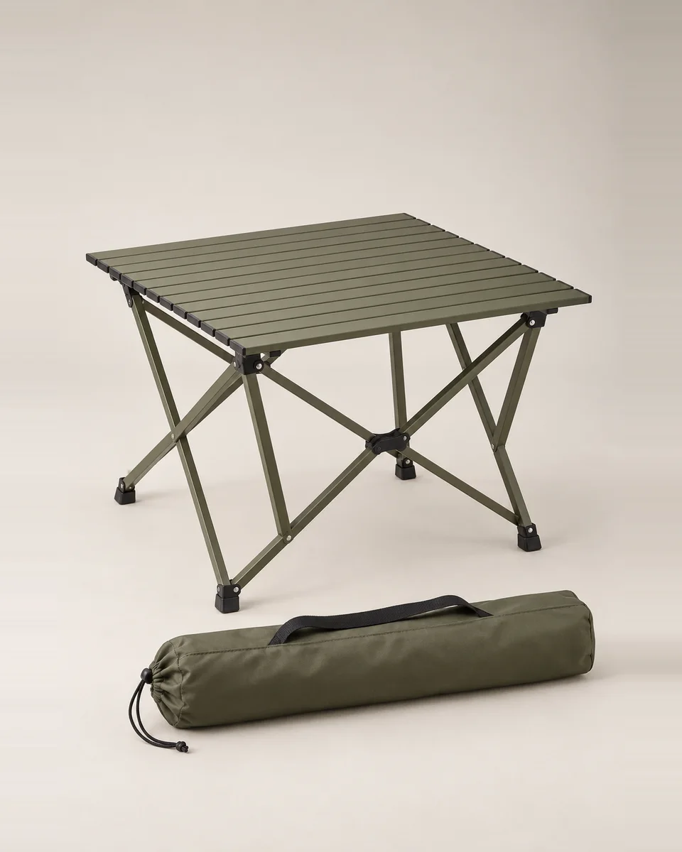 Folding camping table