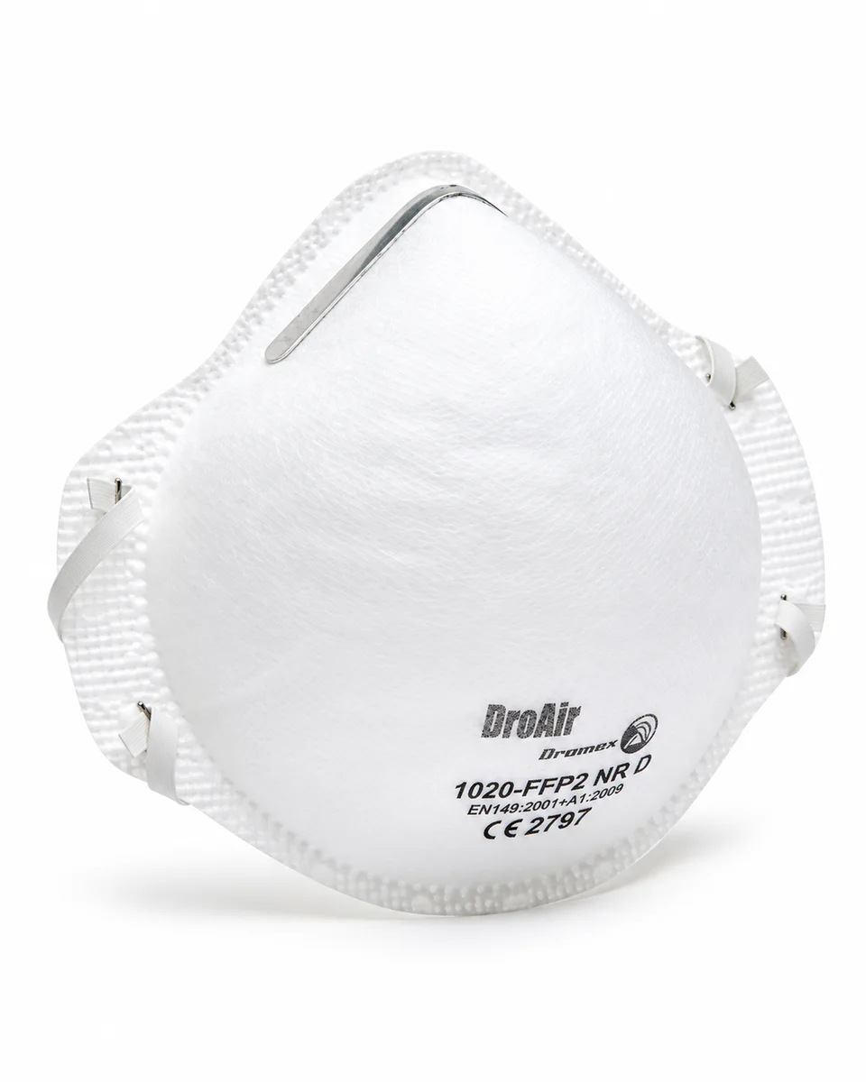 Particulate Respirator – Moulded Unvalved FFP2, shown with a sample logo