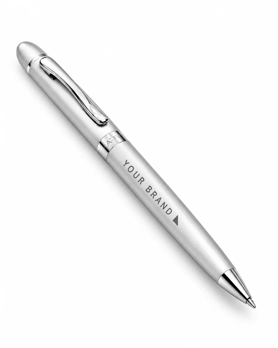 Executive Writing Pen – Premium Ballpoint, shown with a sample logo