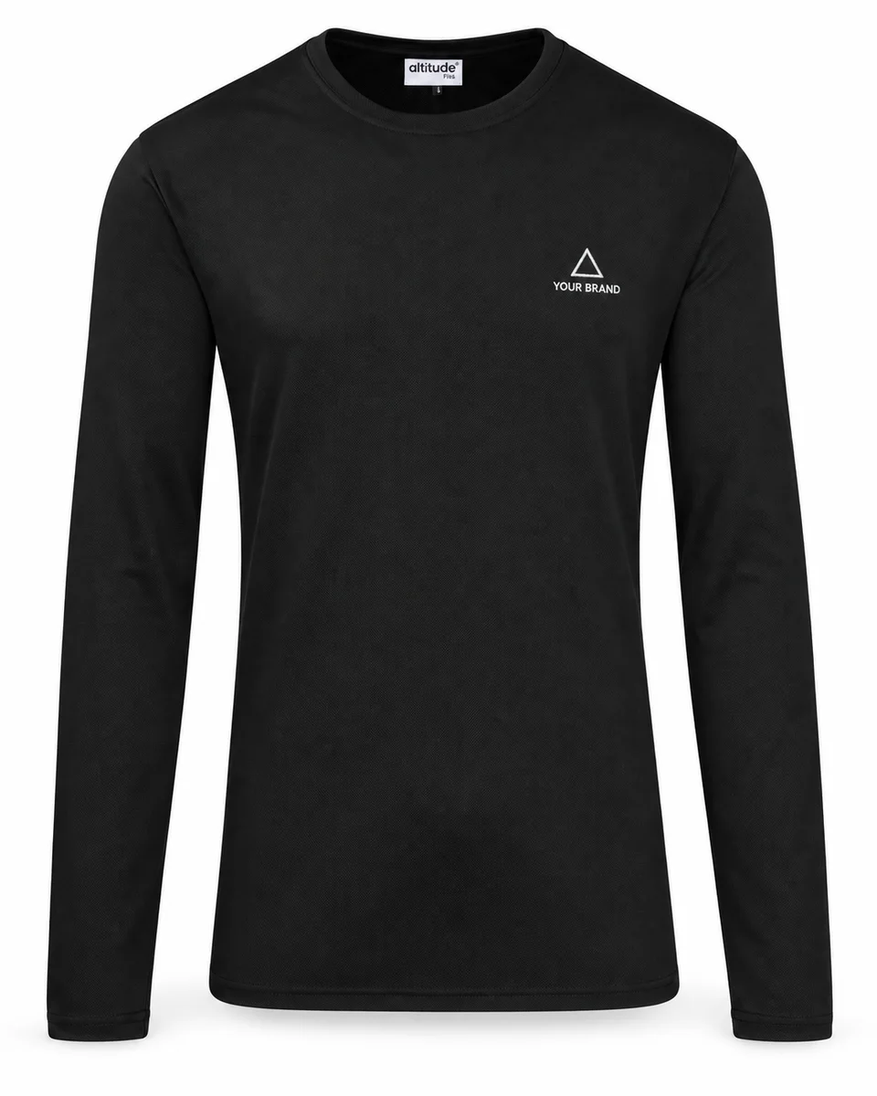 Performance T-Shirt – Long Sleeve, Men, shown with a sample logo