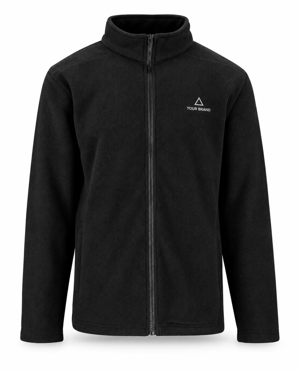 Fleece Jacket – Classic Microfleece, Men, shown with a sample logo