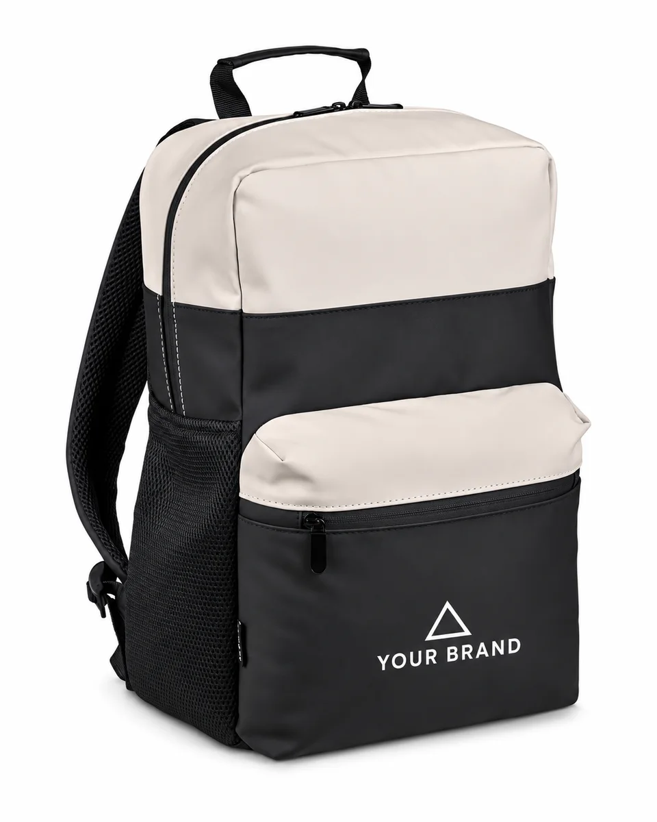 Laptop Backpack – Outdoor / Commuter, shown with a sample logo