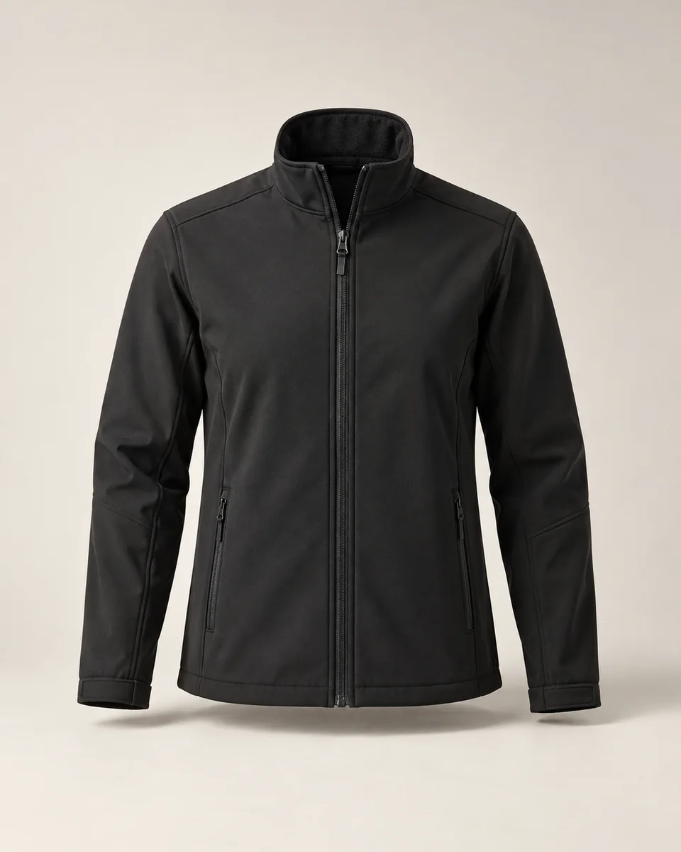 Black soft-shell jacket