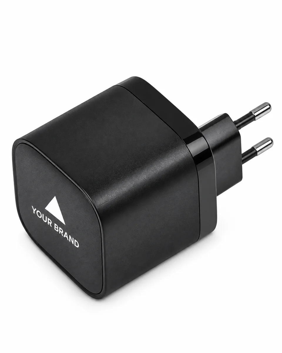 USB Wall & Car Charger – Executive 65W Wall Charger, shown with a sample logo