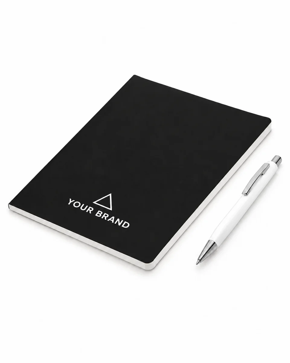 Notebook & Pen Gift Set – Classic Everyday, shown with a sample logo